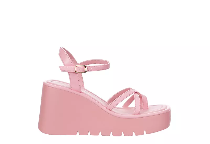 Madden Girl Womens Vaultt Wedge Sandal - Pink 2 Madden Girl Womens Vaultt Wedge Sandal - Pink - Image 2