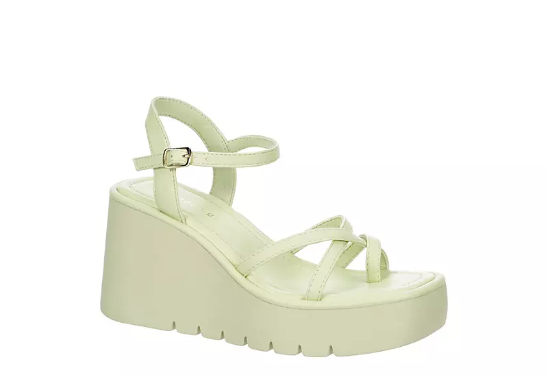 Madden Girl Womens Vaultt Wedge Sandal - Pale Green 1 Madden Girl Womens Vaultt Wedge Sandal - Pale Green