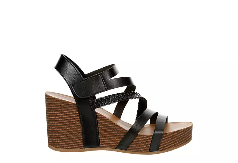 Xappeal Womens Maggy Wedge Sandal - Black 2 Xappeal Womens Maggy Wedge Sandal - Black - Image 2