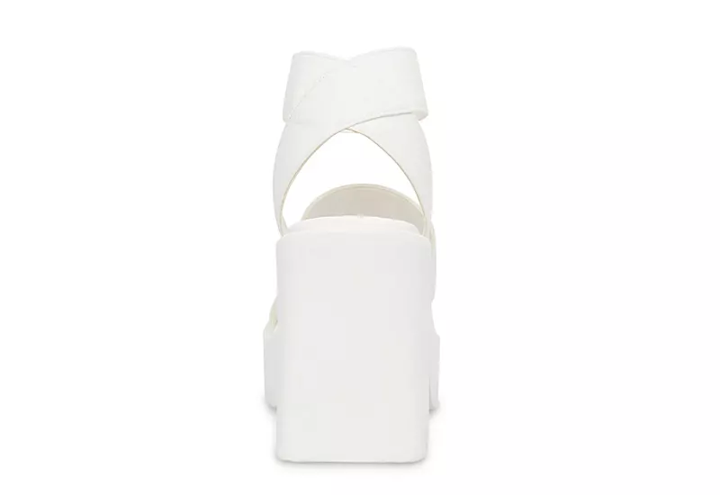 Madden Girl Womens Templee Platform Sandal - White 4 Madden Girl Womens Templee Platform Sandal - White - Image 4