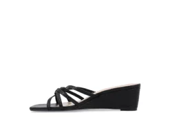Journee Collection Womens Blayke Wedge Slip On Sandal - Black -Deals All Walk Styles Store US 01 203654 03