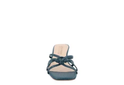 Journee Collection Womens Blayke Wedge Slip On Sandal - Blue -Deals All Walk Styles Store US 01 203692 02