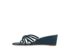 Journee Collection Womens Blayke Wedge Slip On Sandal - Blue -Deals All Walk Styles Store US 01 203692 03
