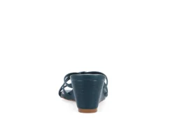 Journee Collection Womens Blayke Wedge Slip On Sandal - Blue -Deals All Walk Styles Store US 01 203692 04