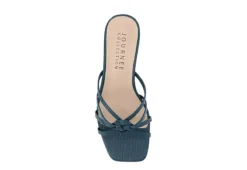 Journee Collection Womens Blayke Wedge Slip On Sandal - Blue -Deals All Walk Styles Store US 01 203692 05