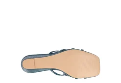 Journee Collection Womens Blayke Wedge Slip On Sandal - Blue -Deals All Walk Styles Store US 01 203692 06