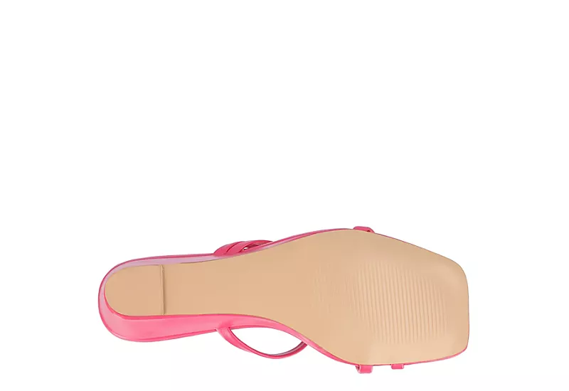 Journee Collection Womens Takarah Wedge Slip On Sandal - Pink 7 Journee Collection Womens Takarah Wedge Slip On Sandal - Pink - Image 7