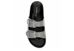 Madden Girl Womens Teddy Footbed Slide Sandal - Black -Deals All Walk Styles Store US 01 250030 05