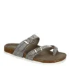 Madden Girl Womens Brycee Footbed Sandal - Med Metallic
