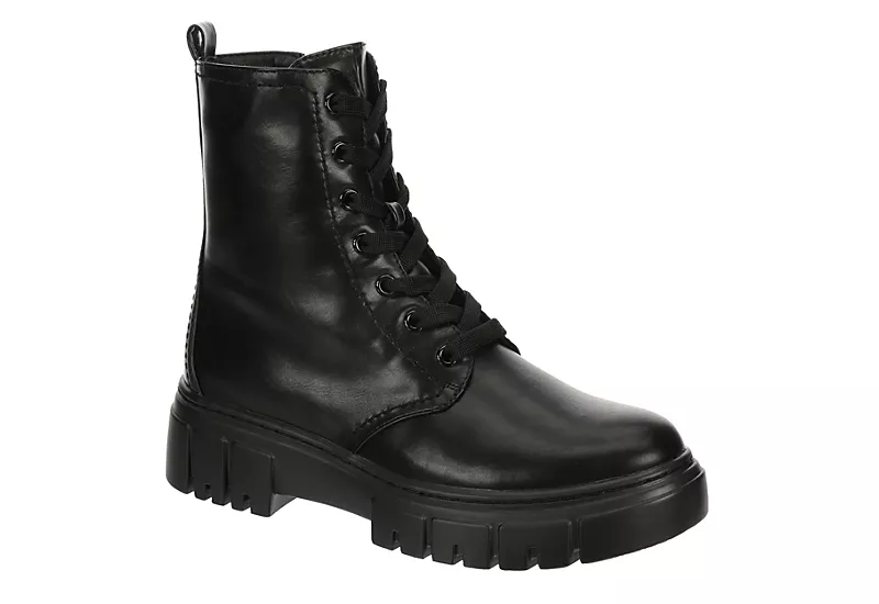Limelight Womens Rudy Combat Boot - Black 1 Limelight Womens Rudy Combat Boot - Black