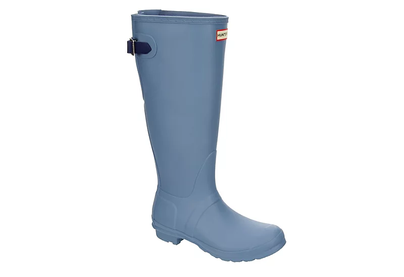 Hunter Boots Llc Womens Original Back Adj Rain Boot - Blue 1 Hunter Boots Llc Womens Original Back Adj Rain Boot - Blue