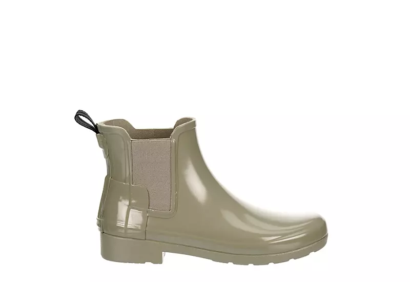 Hunter Boots Llc Womens Original Refined Chelsea Gloss Rain Boot - Taupe 2 Hunter Boots Llc Womens Original Refined Chelsea Gloss Rain Boot - Taupe - Image 2