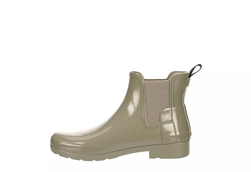 Hunter Boots Llc Womens Original Refined Chelsea Gloss Rain Boot - Taupe 4 Hunter Boots Llc Womens Original Refined Chelsea Gloss Rain Boot - Taupe - Image 4