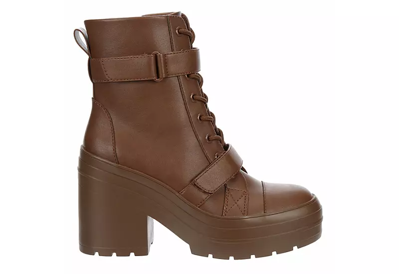 Limelight Womens Jazzie Lace Up Boot - Cognac 2 Limelight Womens Jazzie Lace Up Boot - Cognac - Image 2