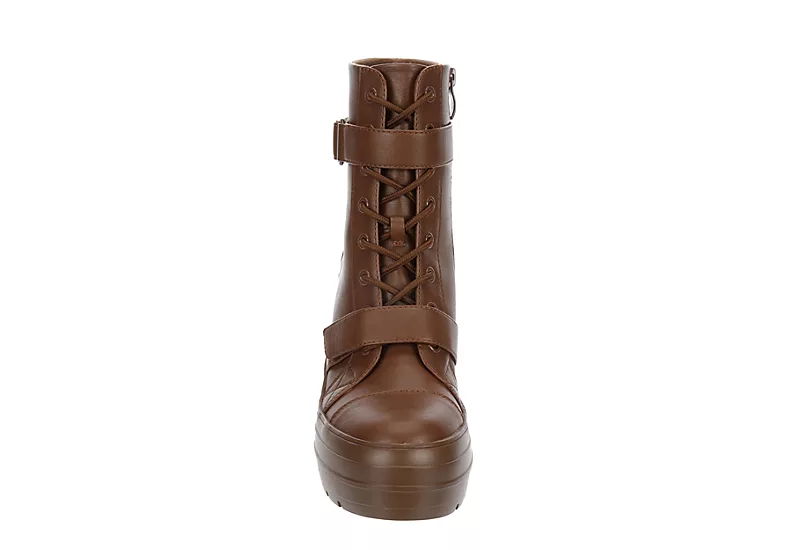Limelight Womens Jazzie Lace Up Boot - Cognac 3 Limelight Womens Jazzie Lace Up Boot - Cognac - Image 3
