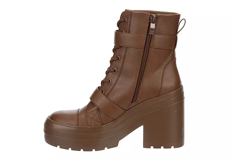 Limelight Womens Jazzie Lace Up Boot - Cognac 4 Limelight Womens Jazzie Lace Up Boot - Cognac - Image 4