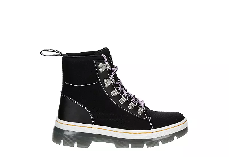 Dr. Martens Dr.martens Womens Combs Nylon Combat Boot - Black 2 Dr. Martens Dr.martens Womens Combs Nylon Combat Boot - Black - Image 2