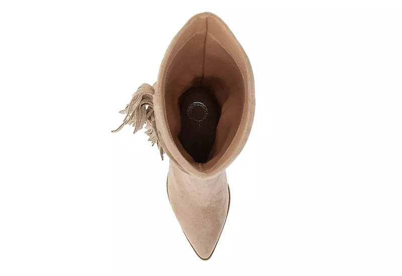 Journee Collection Womens Hartly Fringed Extra Wide Calf Dress Boot - Taupe 6 Journee Collection Womens Hartly Fringed Extra Wide Calf Dress Boot - Taupe - Image 6