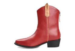 Journee Collection Womens Novva Western Ankle Boot - Red -Deals All Walk Styles Store US 01 303313 03