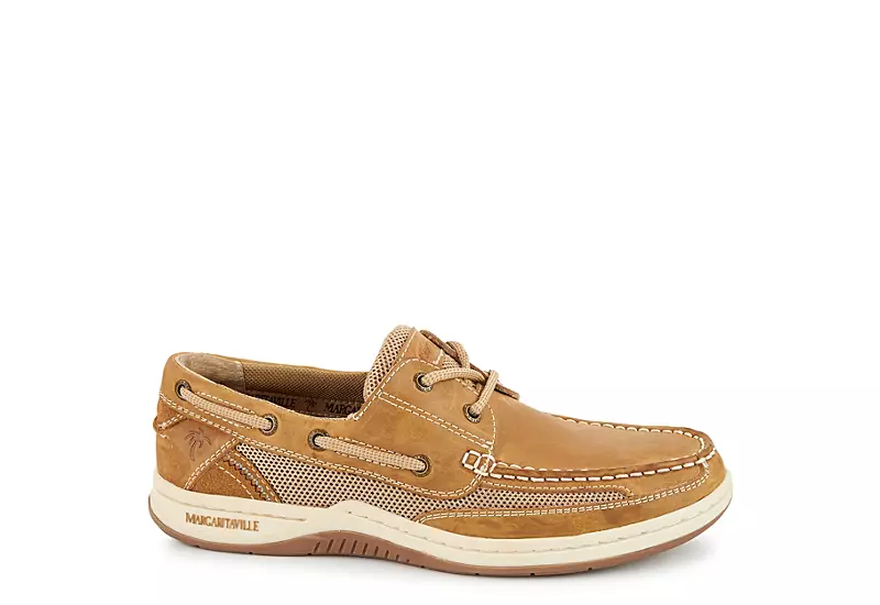 Margaritaville Mens Anchor Boat Shoe - Tan 2 Margaritaville Mens Anchor Boat Shoe - Tan - Image 2