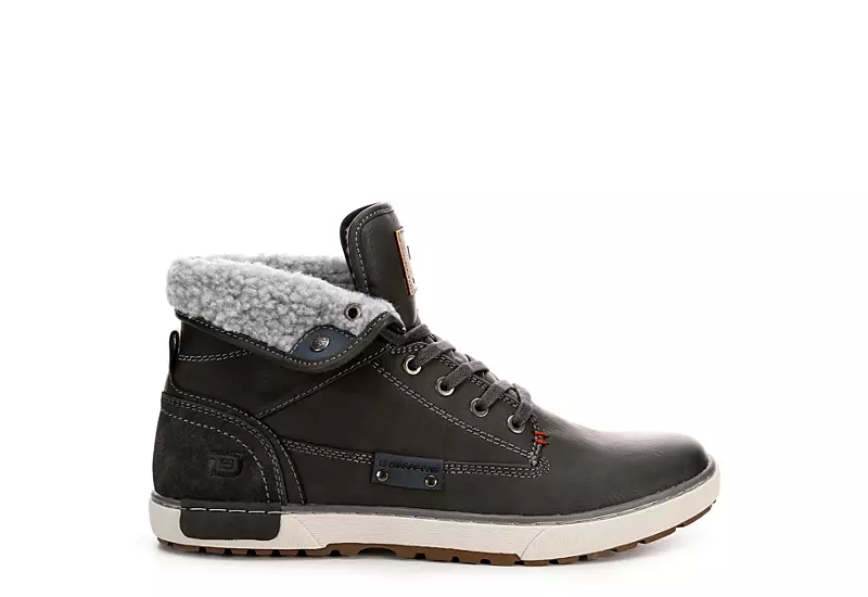 Day Five Mens Mervin Mid Sneaker - Grey 2 Day Five Mens Mervin Mid Sneaker - Grey - Image 2