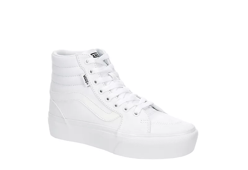 Vans Womens Filmore High Top Platform Sneaker - White 1 Vans Womens Filmore High Top Platform Sneaker - White
