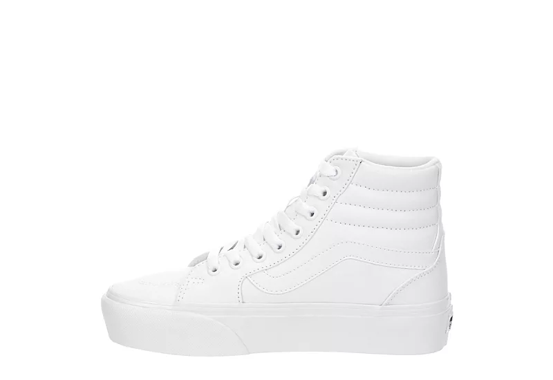 Vans Womens Filmore High Top Platform Sneaker - White 4 Vans Womens Filmore High Top Platform Sneaker - White - Image 4