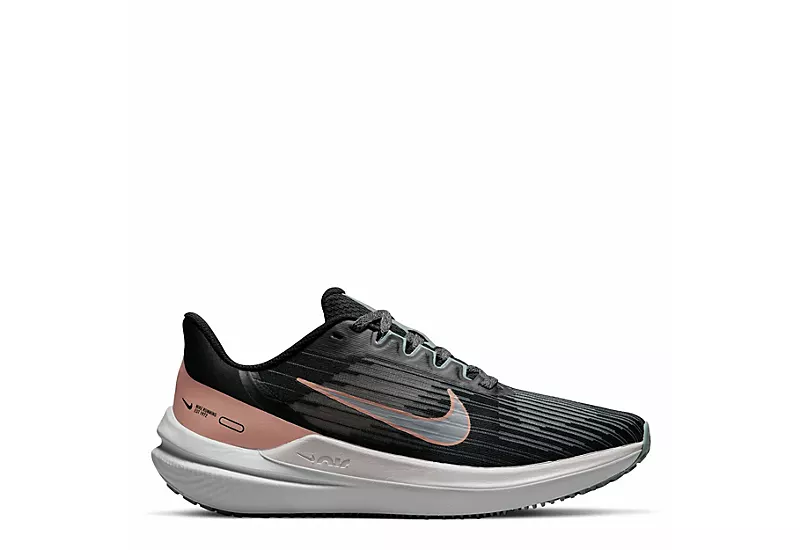 Nike Womens Zoom Winflo 9 Running Shoe - Black 2 Nike Womens Zoom Winflo 9 Running Shoe - Black - Image 2