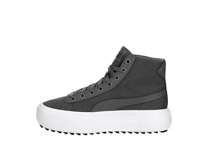 Puma Womens Kaia High Top Platform Sneaker - Dark Grey 4 Puma Womens Kaia High Top Platform Sneaker - Dark Grey - Image 4