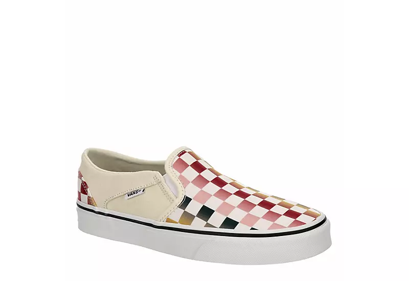 Vans Womens Asher Slip On Sneaker - Multicolor 1 Vans Womens Asher Slip On Sneaker - Multicolor