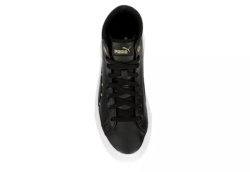 Puma Womens Kaia High Top Platform Sneaker - Black 6 Puma Womens Kaia High Top Platform Sneaker - Black - Image 6