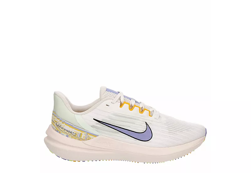 Nike Womens Zoom Winflo 9 Running Shoe - White 2 Nike Womens Zoom Winflo 9 Running Shoe - White - Image 2