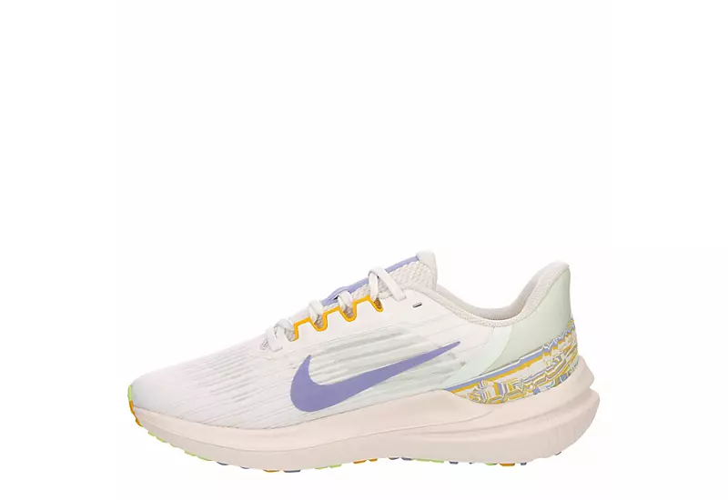 Nike Womens Zoom Winflo 9 Running Shoe - White 4 Nike Womens Zoom Winflo 9 Running Shoe - White - Image 4