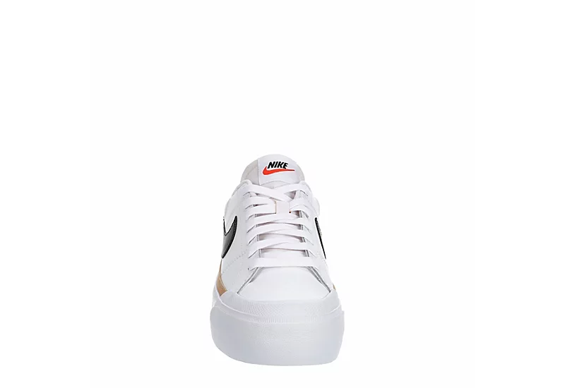 Nike Womens Court Legacy Lift Sneaker - White 3 Nike Womens Court Legacy Lift Sneaker - White - Image 3