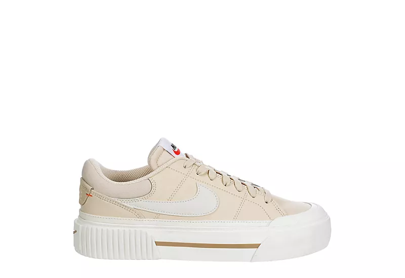 Nike Womens Court Legacy Lift Sneaker - Bone 2 Nike Womens Court Legacy Lift Sneaker - Bone - Image 2