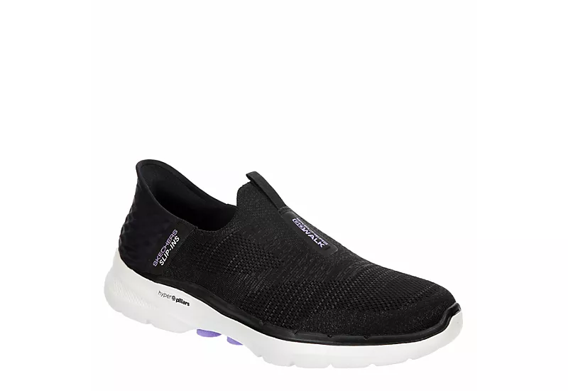 Skechers Womens Go Walk 6 Quick Fit Slip-ins Walking Shoe - Black 1 Skechers Womens Go Walk 6 Quick Fit Slip-ins Walking Shoe - Black
