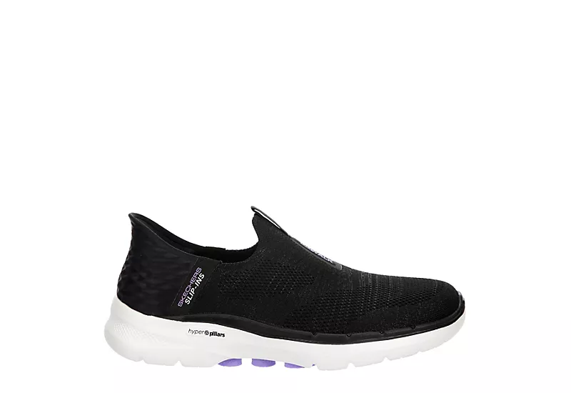 Skechers Womens Go Walk 6 Quick Fit Slip-ins Walking Shoe - Black 2 Skechers Womens Go Walk 6 Quick Fit Slip-ins Walking Shoe - Black - Image 2
