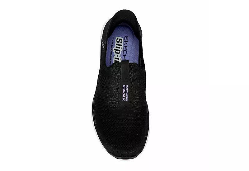 Skechers Womens Go Walk 6 Quick Fit Slip-ins Walking Shoe - Black 6 Skechers Womens Go Walk 6 Quick Fit Slip-ins Walking Shoe - Black - Image 6