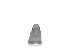 Skechers Womens Go Walk 6 Quick Fit Slip-ins Walking Shoe - Grey -Deals All Walk Styles Store US 01 401390 02