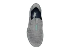 Skechers Womens Go Walk 6 Quick Fit Slip-ins Walking Shoe - Grey -Deals All Walk Styles Store US 01 401390 05