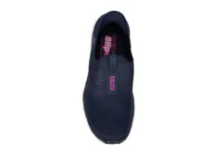 Skechers Womens Go Walk 6 Quick Fit Slip-ins Walking Shoe - Navy -Deals All Walk Styles Store US 01 401391 05