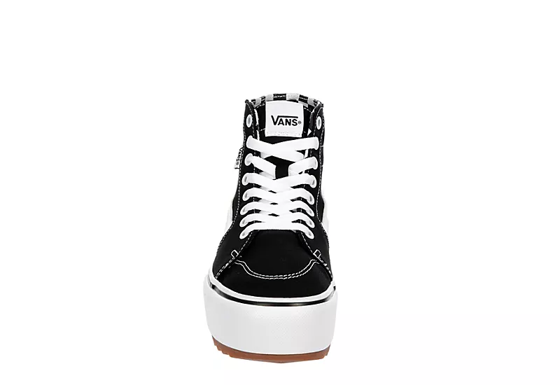 Vans Womens Filmore High Top Tapered Platform Sneaker - Black 3 Vans Womens Filmore High Top Tapered Platform Sneaker - Black - Image 3