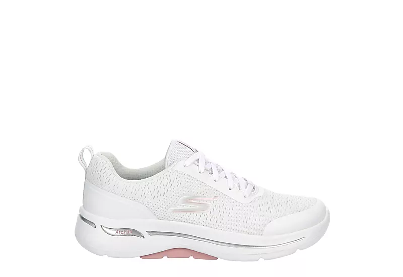 Skechers Womens Arch Fit Lace Up Sneaker - White 2 Skechers Womens Arch Fit Lace Up Sneaker - White - Image 2