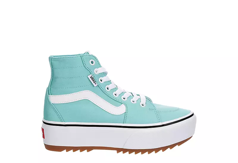 Vans Womens Filmore High Top Tapered Platform Sneaker - Aqua 2 Vans Womens Filmore High Top Tapered Platform Sneaker - Aqua - Image 2