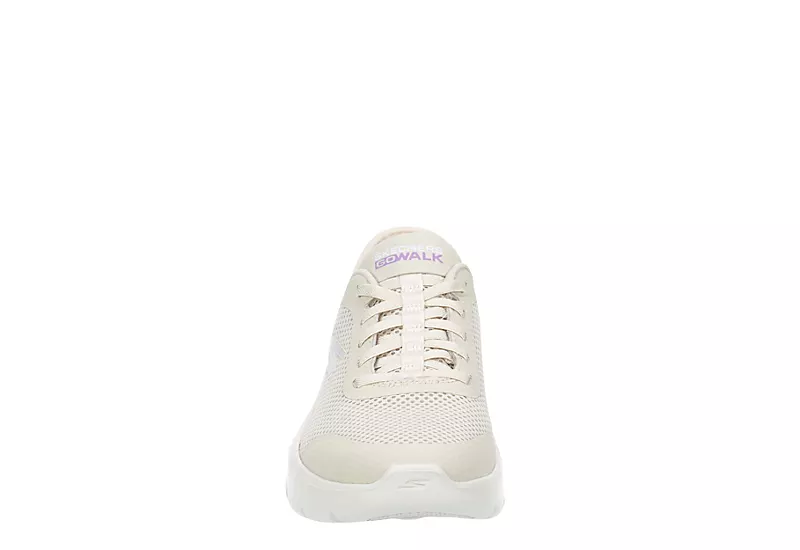 Skechers Womens Go Walk Flex Bungee Slip-ins Running Shoe - Off White 3 Skechers Womens Go Walk Flex Bungee Slip-ins Running Shoe - Off White - Image 3
