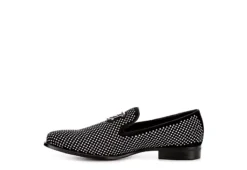 Stacy Adams Mens Swagger Studded Slip On Oxford - Black -Deals All Walk Styles Store US 01 420069 03