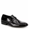 Stacy Adams Mens Abram Moc Toe Bit Slip On Oxford - Black