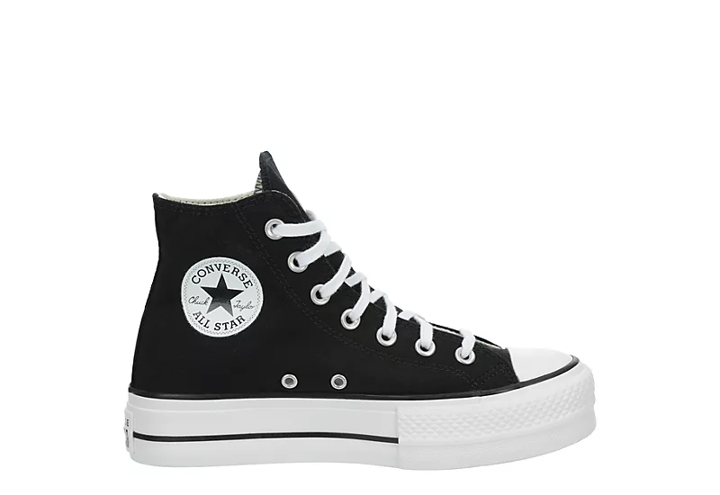 Converse Womens Chuck Taylor All Star High Top Platform Sneaker - Black 2 Converse Womens Chuck Taylor All Star High Top Platform Sneaker - Black - Image 2