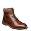 Florsheim Mens Lodge Cap Toe Lace-up Boot - Chestnut