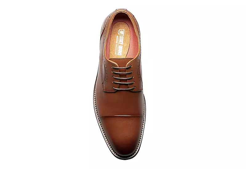 Stacy Adams Mens Maddox Cap Toe Oxford - Cognac 6 Stacy Adams Mens Maddox Cap Toe Oxford - Cognac - Image 6